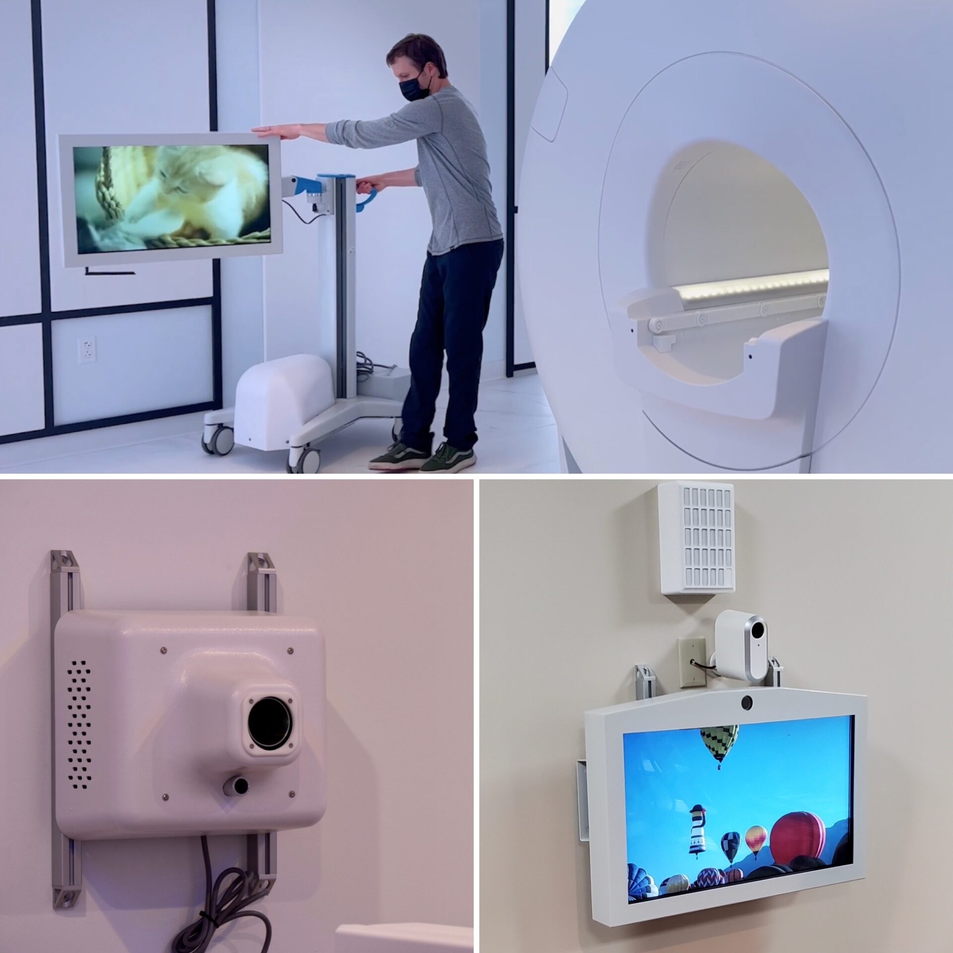 MRI In-Bore Viewing Solutions - Wireless Portable Video Display, Projector and Wall-Mount Video Display